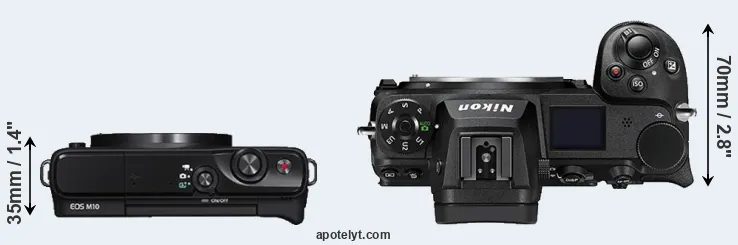 Compare M10 versus Z6 II top