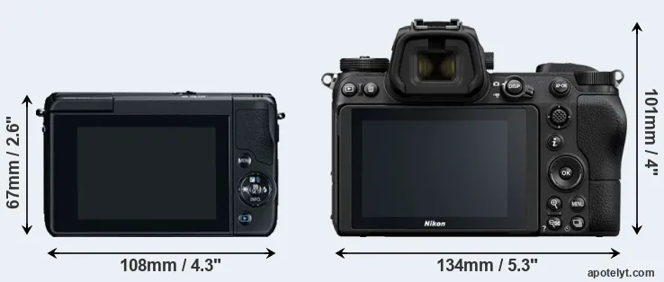 Comparison M10 or Z7 rear