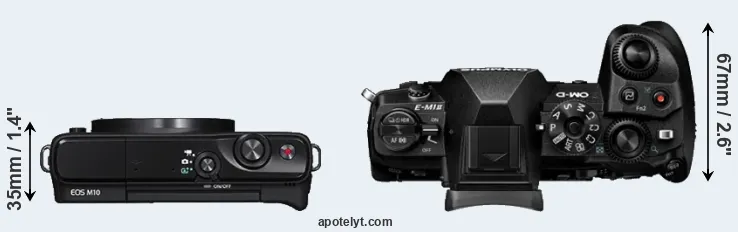 Compare M10 versus E-M1 II top
