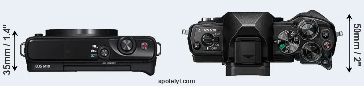 Compare M10 versus E-M10 III top