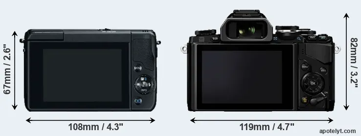 Comparison M10 or E-M10 rear