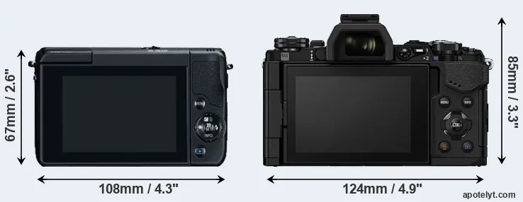 Comparison M10 or E-M5 II rear