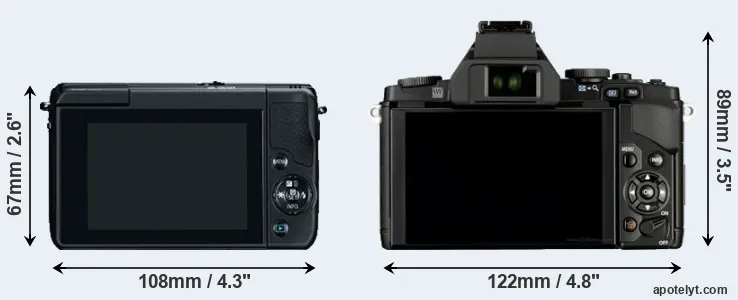 Comparison M10 or E-M5 rear