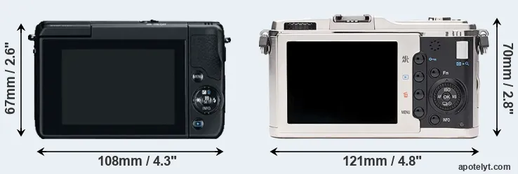 Comparison M10 or E-P1 rear