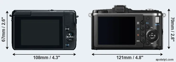 Comparison M10 or E-P2 rear