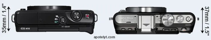 Compare M10 versus E-PL3 top