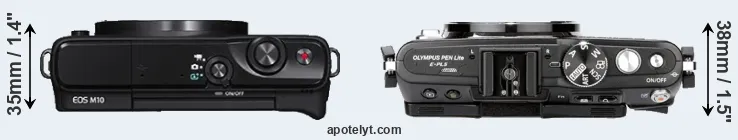 Compare M10 versus E-PL5 top