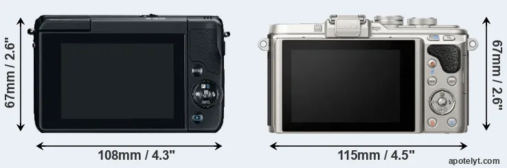 Comparison M10 or E-PL8 rear