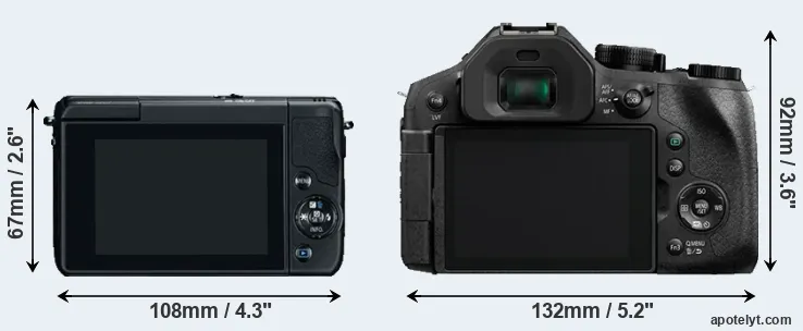 Comparison M10 or FZ300 rear