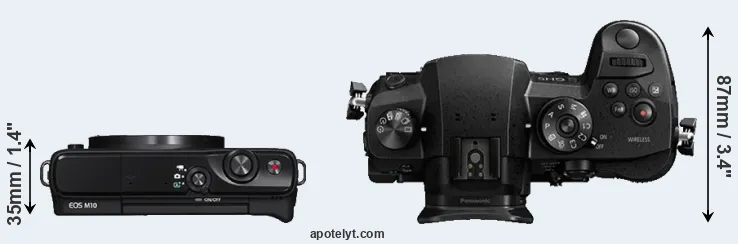 Compare M10 versus GH5 top