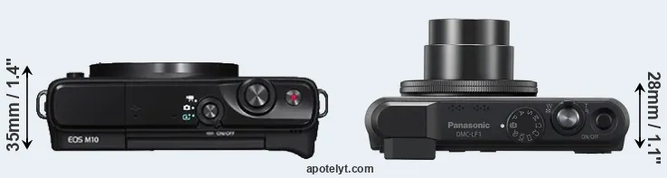 Compare M10 versus LF1 top