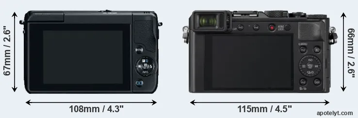 Comparison M10 or LX100 II rear