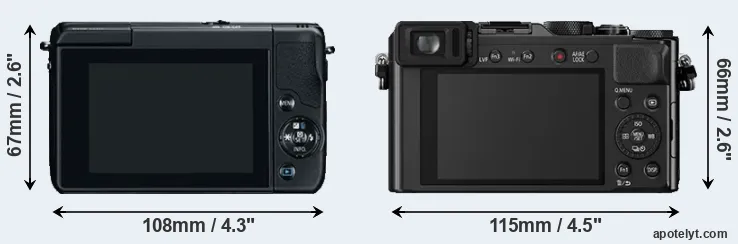 Comparison M10 or LX100 rear