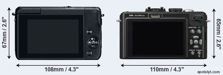 Comparison M10 or LX5 rear