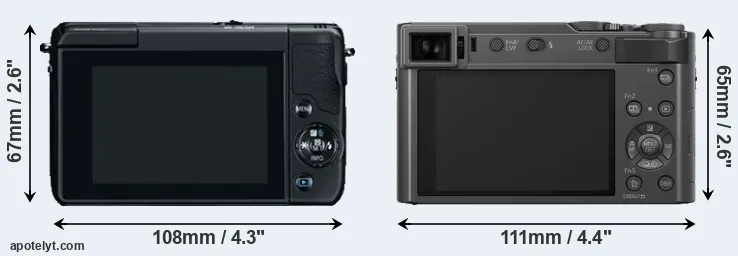 Comparison M10 or ZS200 rear