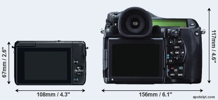 Comparison M10 or 645Z rear