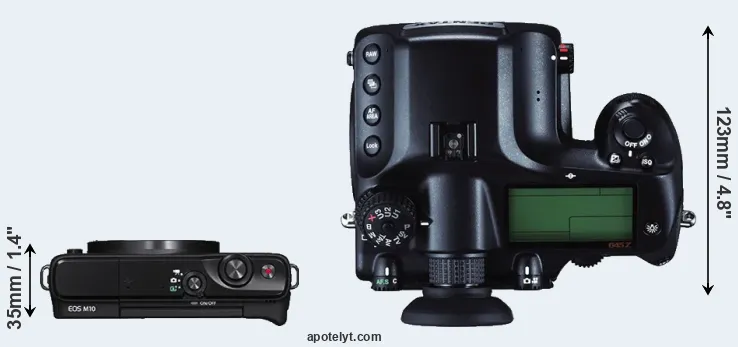 Compare M10 versus 645Z top
