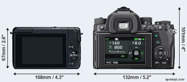 Comparison M10 or KP rear