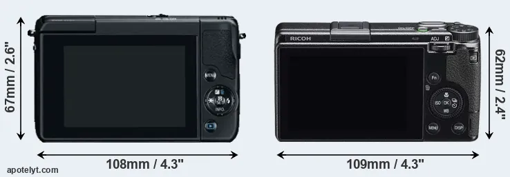 Comparison M10 or GR IIIx rear
