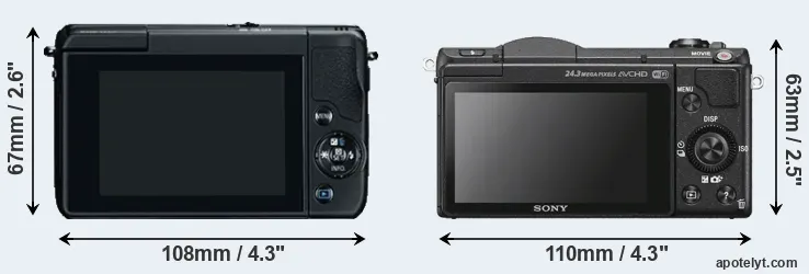 Comparison M10 or A5100 rear