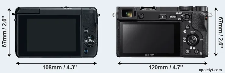 Comparison M10 or A6300 rear