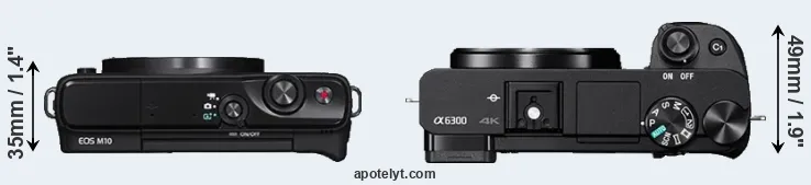 Compare M10 versus A6300 top