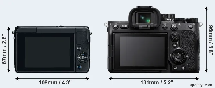 Comparison M10 or A7 IV rear
