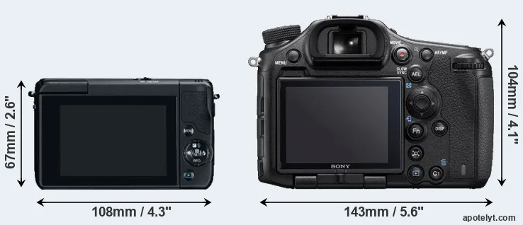 Comparison M10 or A99 II rear
