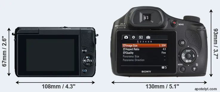 Comparison M10 or HX350 rear