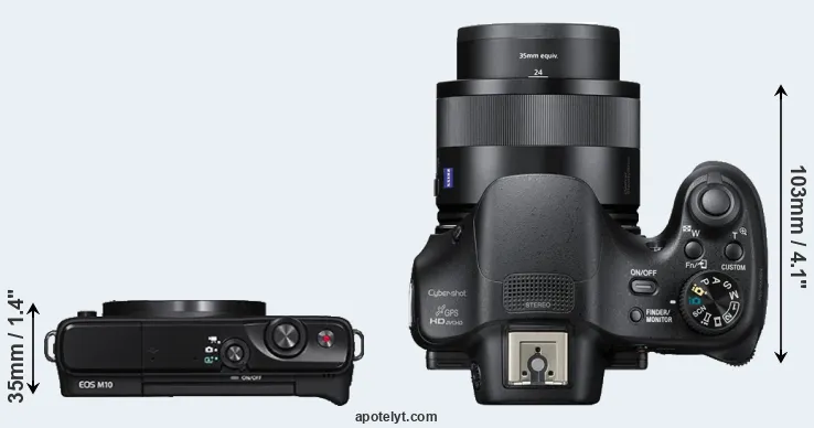 Compare M10 versus HX400V top