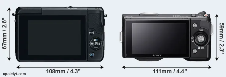 Comparison M10 or NEX-5N rear