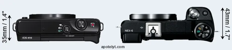 Compare M10 versus NEX-6 top