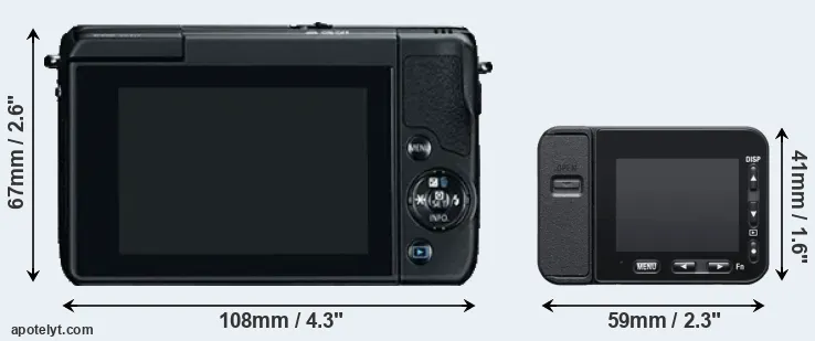 Comparison M10 or RX0 II rear