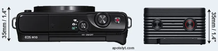 Compare M10 versus RX0 II top