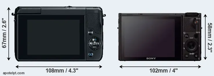 Comparison M10 or RX100 III rear