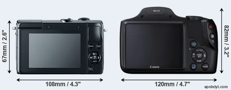 Comparison M100 or SX530 rear