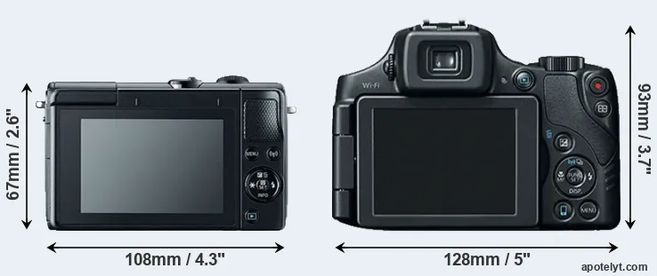 Comparison M100 or SX60 rear