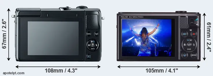 Comparison M100 or SX610 rear
