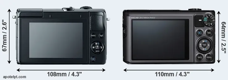 Comparison M100 or SX720 rear