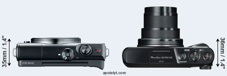 Compare M100 versus SX720 top