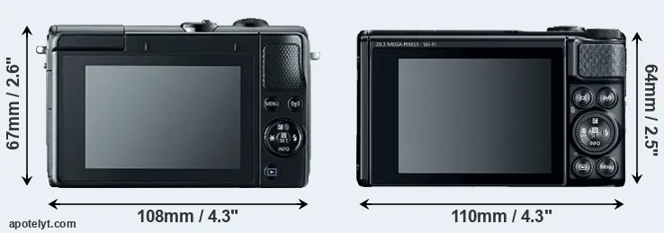 Comparison M100 or SX740 rear