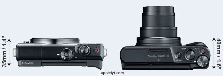 Compare M100 versus SX740 top