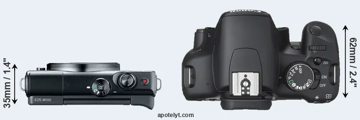 Compare M100 versus XSi top