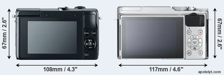 Comparison M100 or X-A10 rear