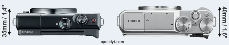 Compare M100 versus X-A10 top