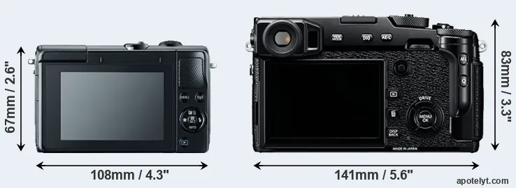Comparison M100 or X-Pro2 rear