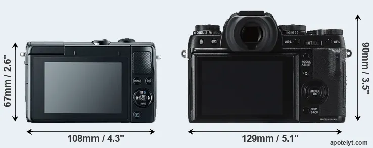 Comparison M100 or X-T1 rear