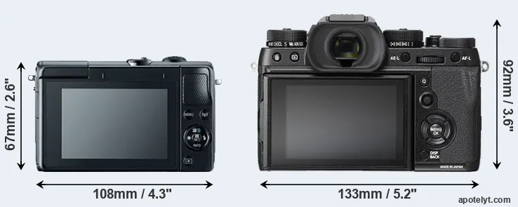 Comparison M100 or X-T2 rear