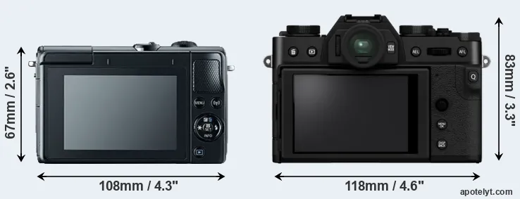 Comparison M100 or X-T30 II rear