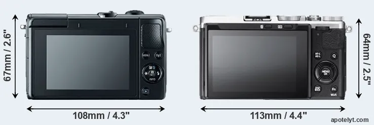 Comparison M100 or X70 rear